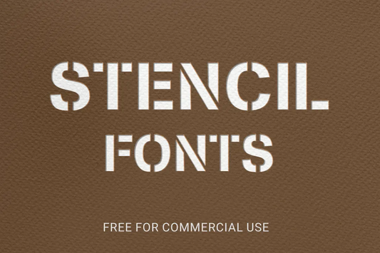 12 FREE Stencil Fonts for Paper Cut-Out Texts