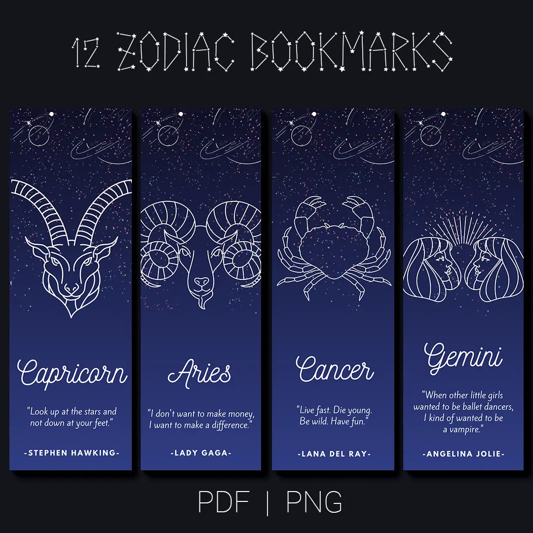 12 Zodiac Bookmark