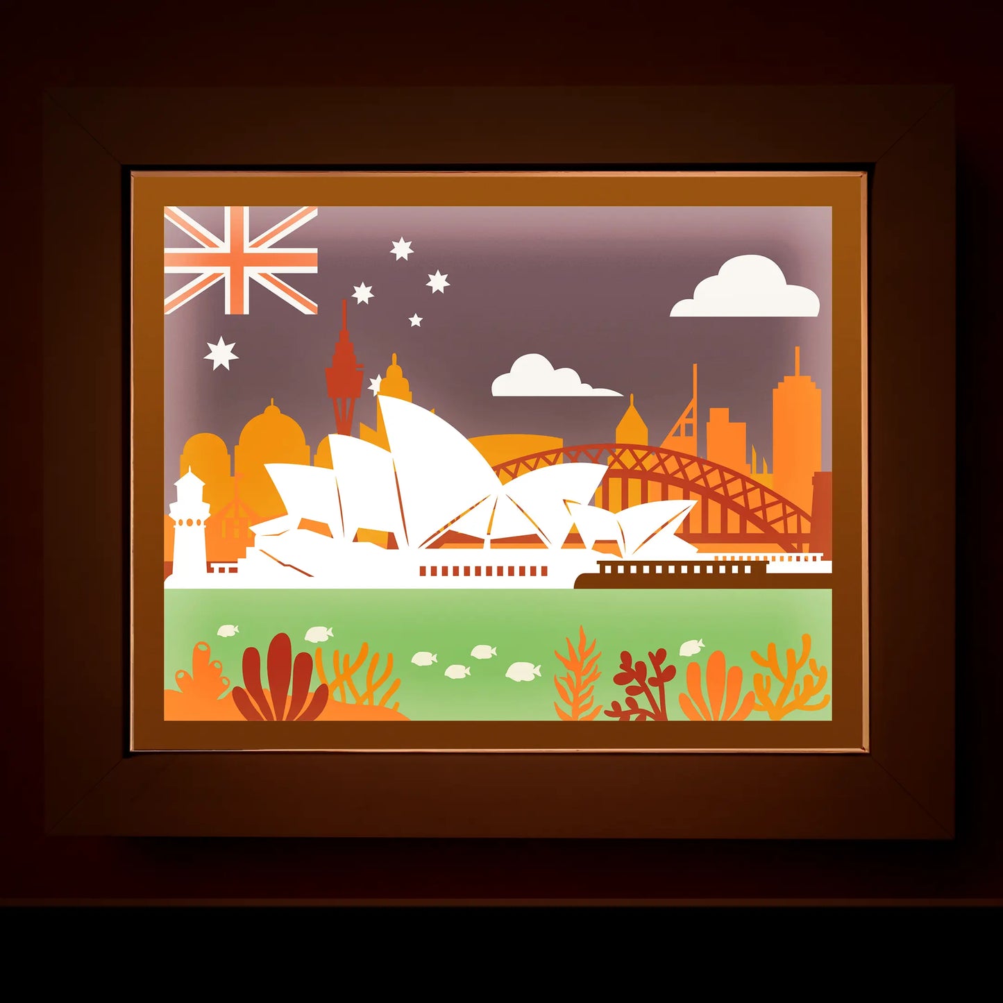 Australian signature - 3D Layered shadow box template