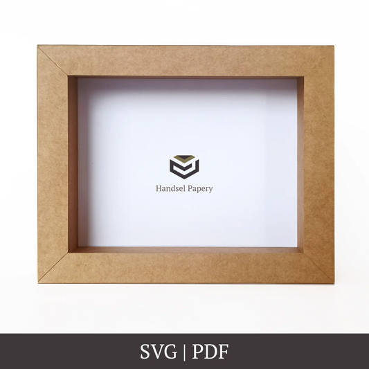 Rectangular shadow box frame template