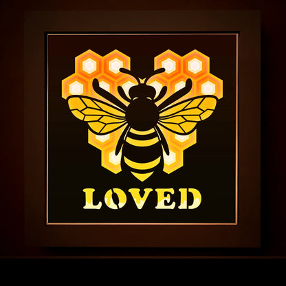 Bee loved Beloved - 3D shadow box template