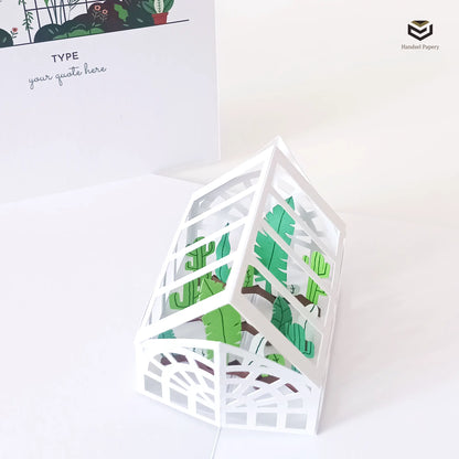 Greenhouse garden - Pop-up card template