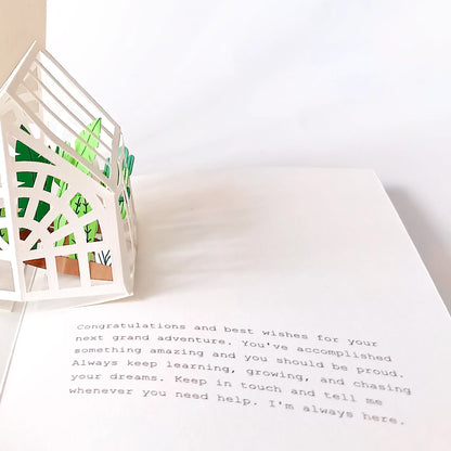 Greenhouse garden - Pop-up card template