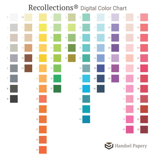 Recollections Cardstock Digital Color Chart