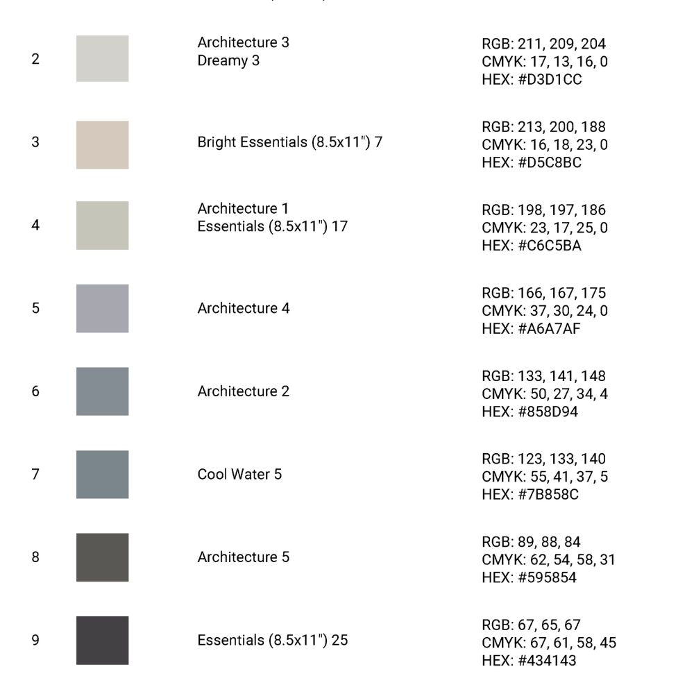 Recollections Cardstock Digital Color Chart