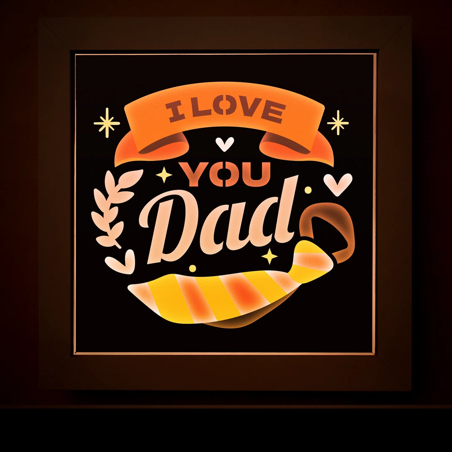 I love you Dad - 3D layered shadow box template