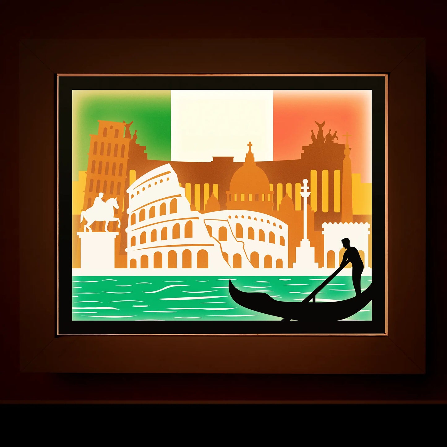 Italian signature - 3D Layered shadow box template