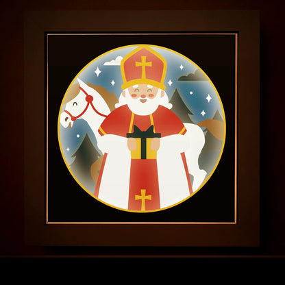 Saint Nicholas - 3D Layered Shadow box template