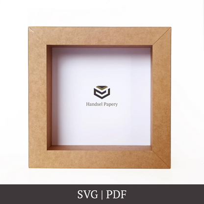 Square shadow box frame template